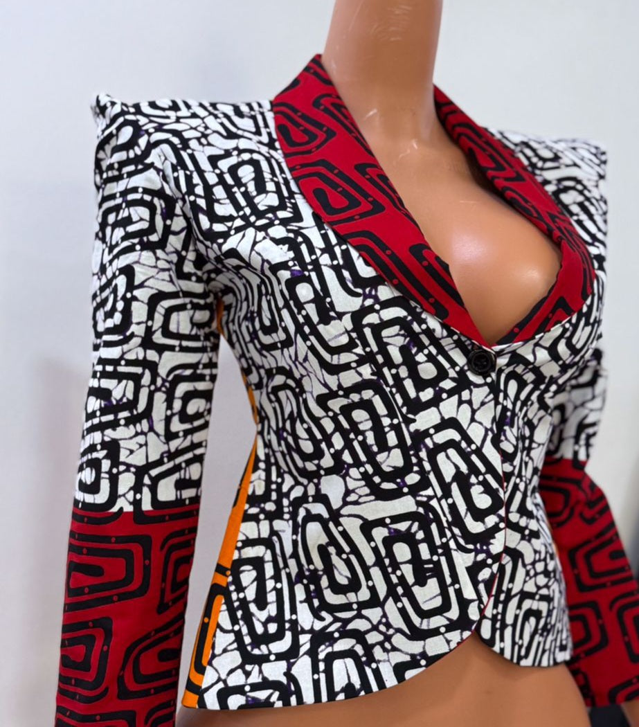 Fuzee high shoulder blazers
